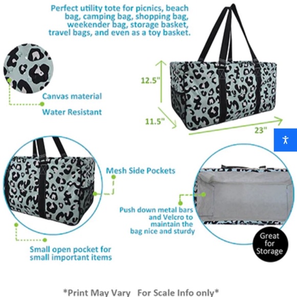 NEW Purrfect Cheetah Utility Tote Bag - Picture 3 of 4